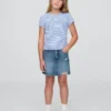Falda vaquera de talle alto para niña