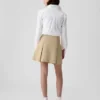 Faldapantalón plisada de color caqui para uniforme infantil