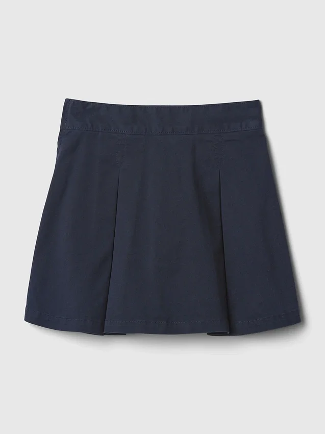 Faldapantalón plisada de color caqui para uniforme infantil