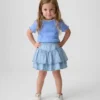 Faldapantalón vaquera con volantes para bebés y niños