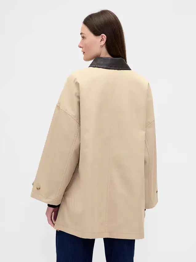 Gabardina oversize de sarga