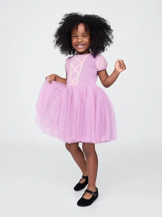 GAP × Disney Bebé y Niño: vestido de tul de Rapunzel