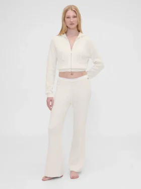 Gap × Summer Fridays: Pantalones acampanados de punto waffle CashSoft