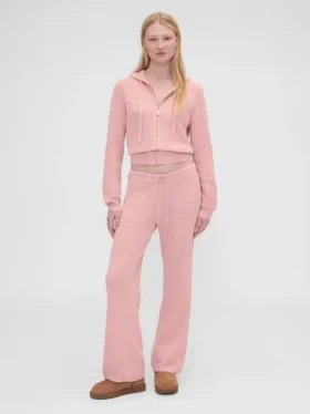 Gap × Summer Fridays: Pantalones acampanados de punto waffle CashSoft