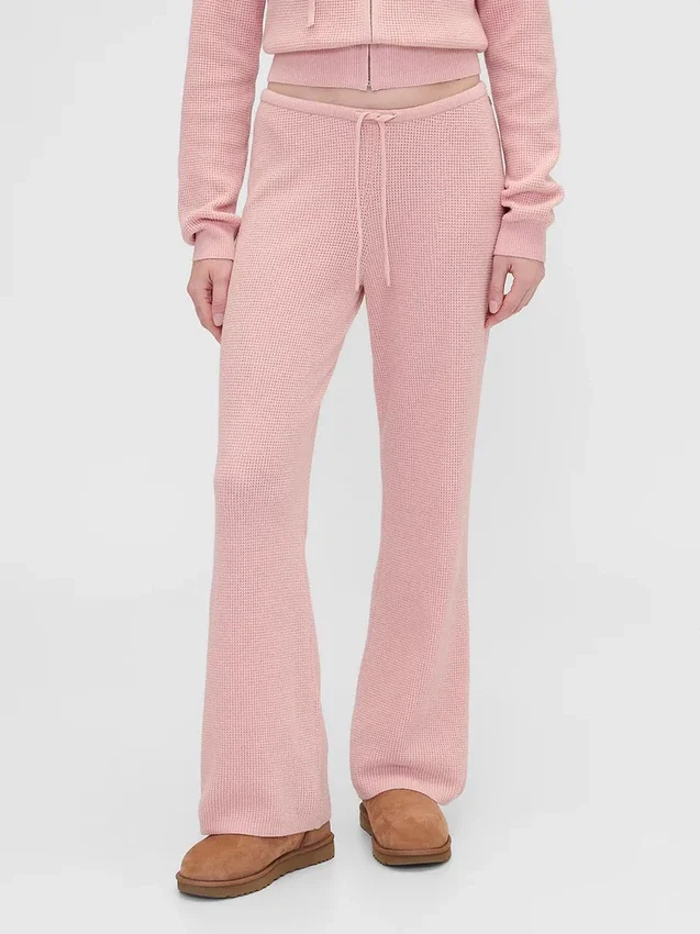 Gap × Summer Fridays: Pantalones acampanados de punto waffle CashSoft