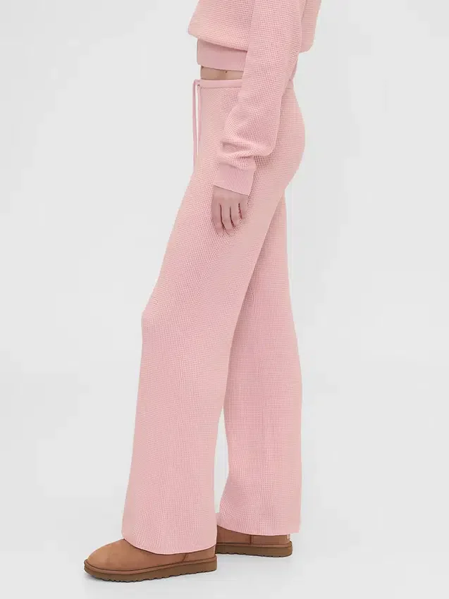 Gap × Summer Fridays: Pantalones acampanados de punto waffle CashSoft
