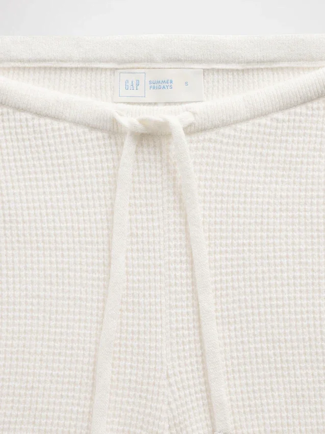 Gap × Summer Fridays: Pantalones acampanados de punto waffle CashSoft