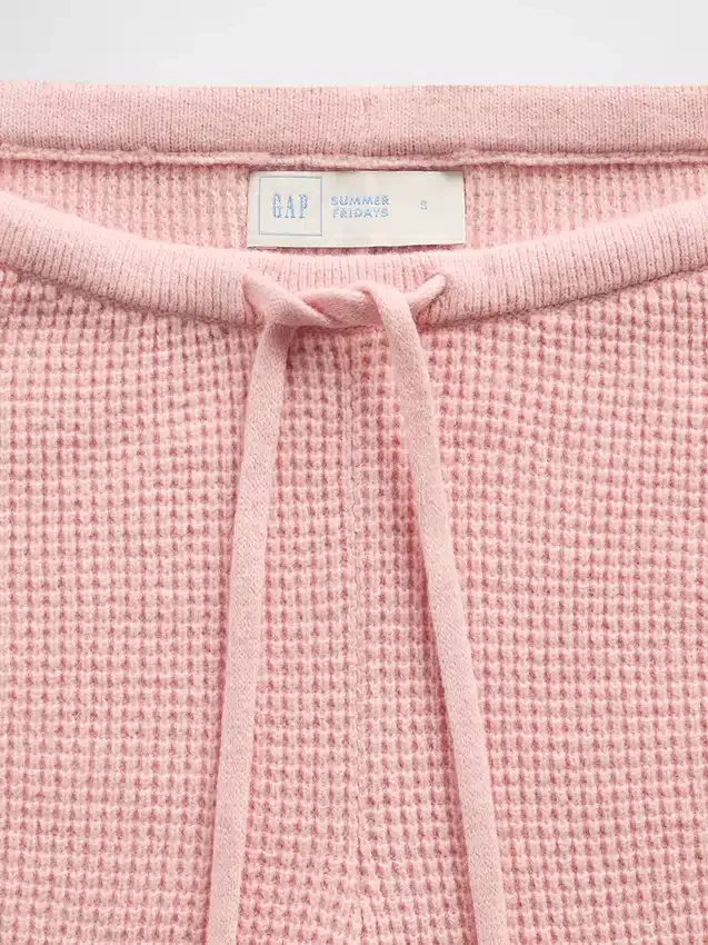 Gap × Summer Fridays: Pantalones acampanados de punto waffle CashSoft