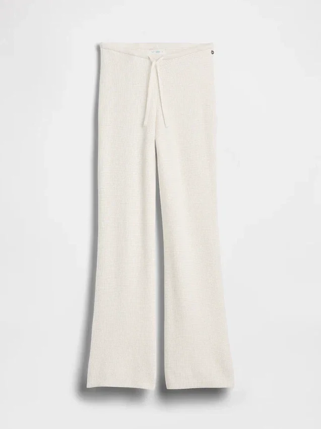 Gap × Summer Fridays: Pantalones acampanados de punto waffle CashSoft