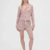 Gap × Summer Fridays: Pantalones cortos de pijama de franela a rayas