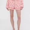 GAP × Summer Fridays: Pantalones cortos de pijama de franela con corazones