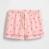GAP × Summer Fridays: Pantalones cortos de pijama de franela con corazones