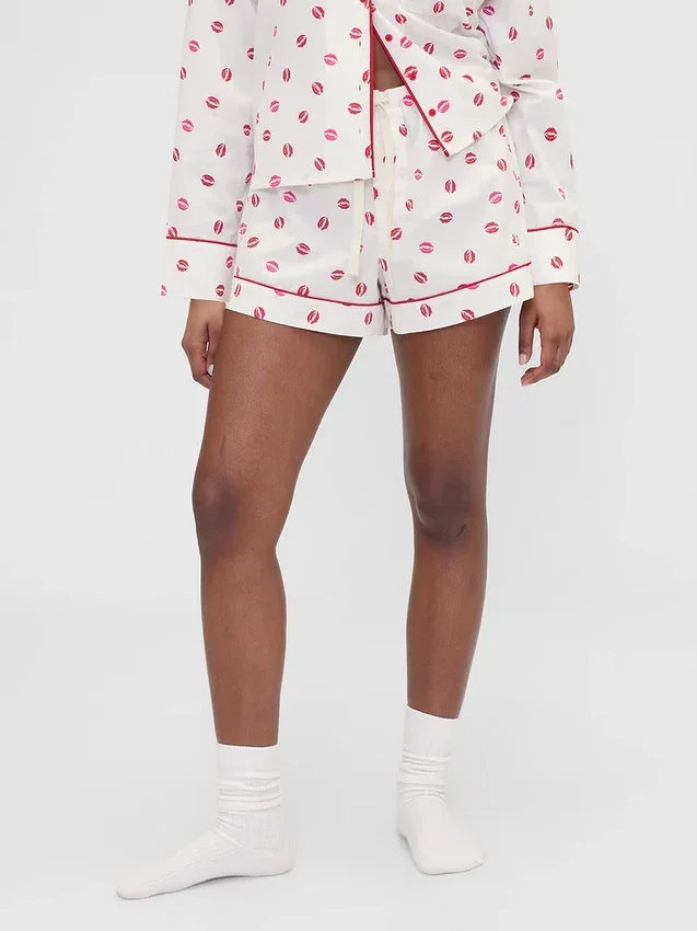 GAP × Summer Fridays: Pantalones cortos de pijama de popelín «Kiss»