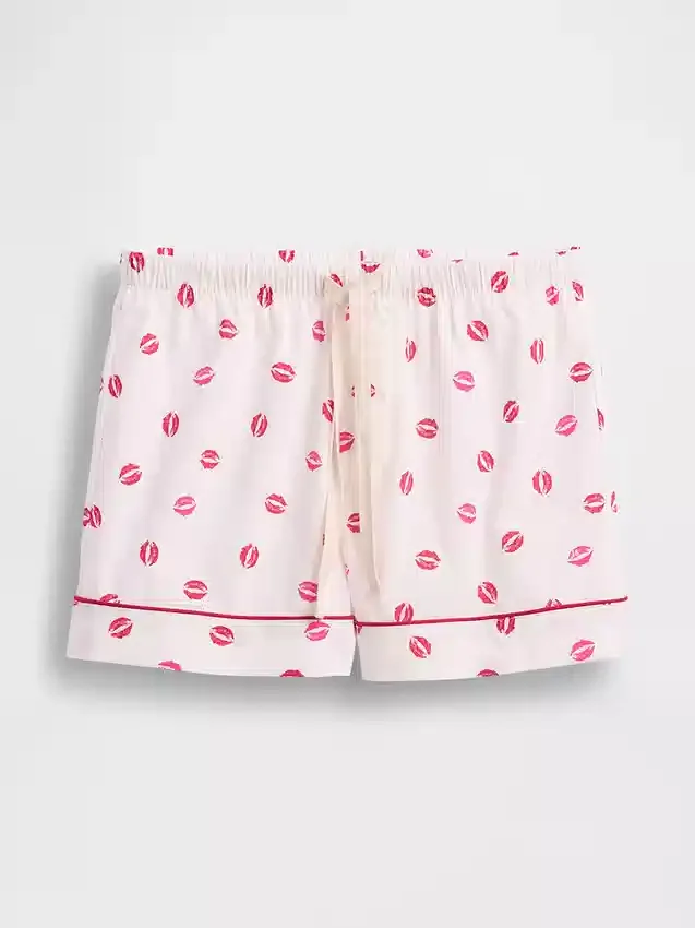 GAP × Summer Fridays: Pantalones cortos de pijama de popelín «Kiss»