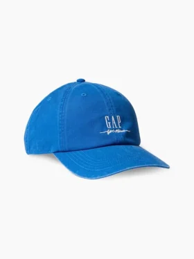 Gorra de béisbol con logotipo azul