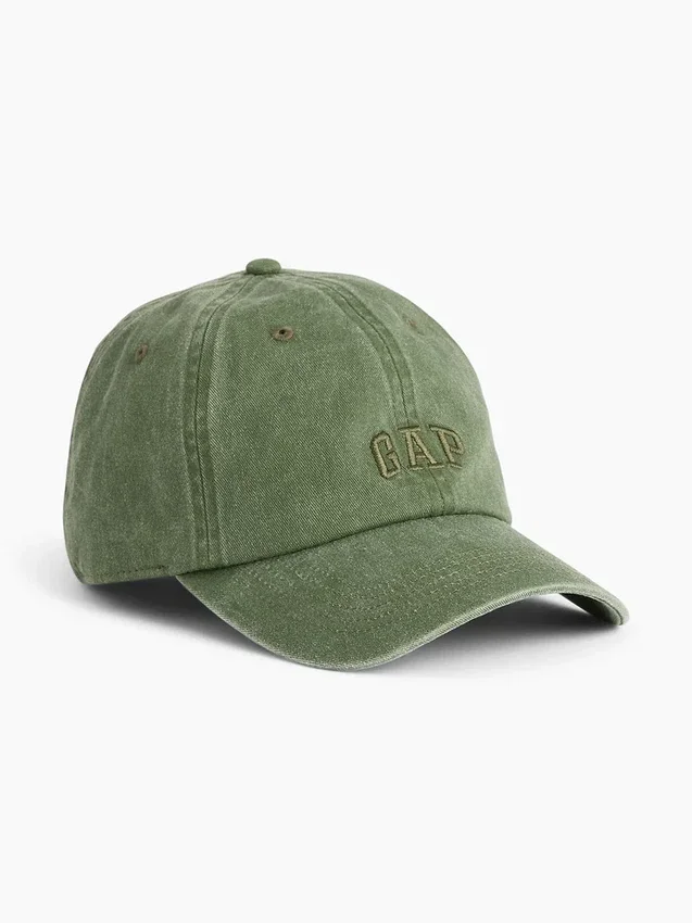 Gorra de béisbol con logotipo desgastado