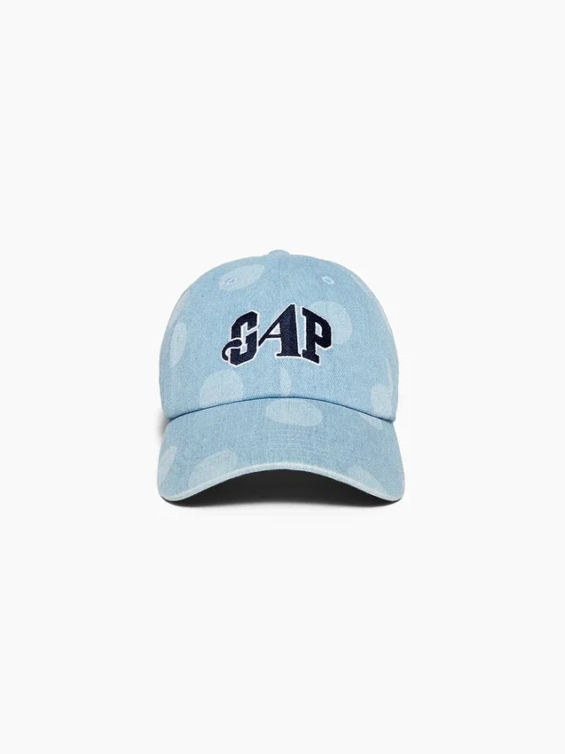 Gorra de béisbol de denim con lunares de GAP × Awake Ny
