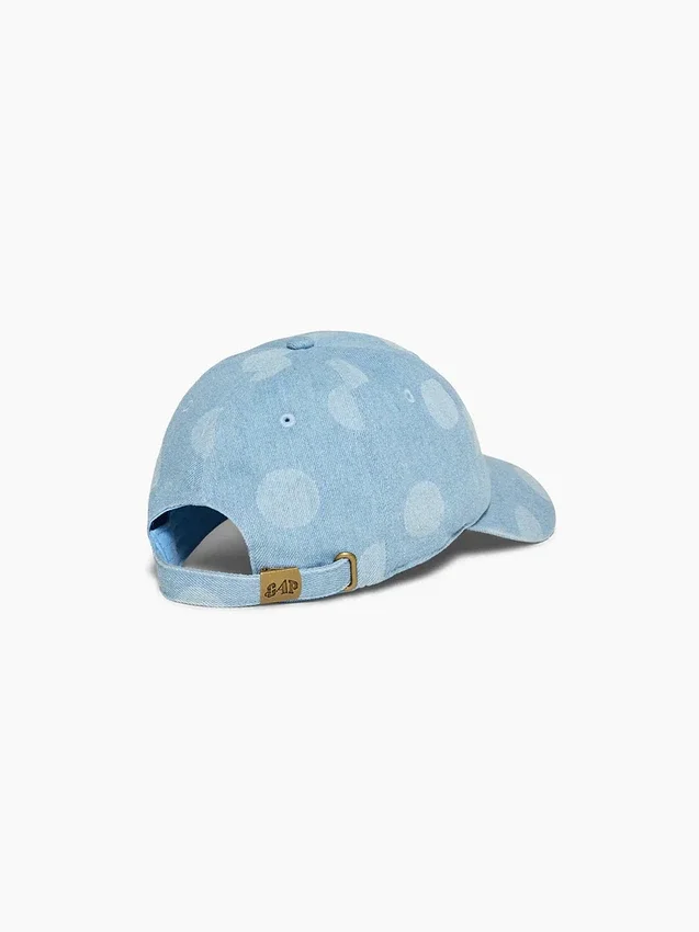 Gorra de béisbol de denim con lunares de GAP × Awake Ny