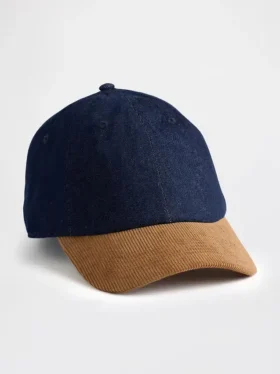 Gorra de béisbol de vaquero y pana