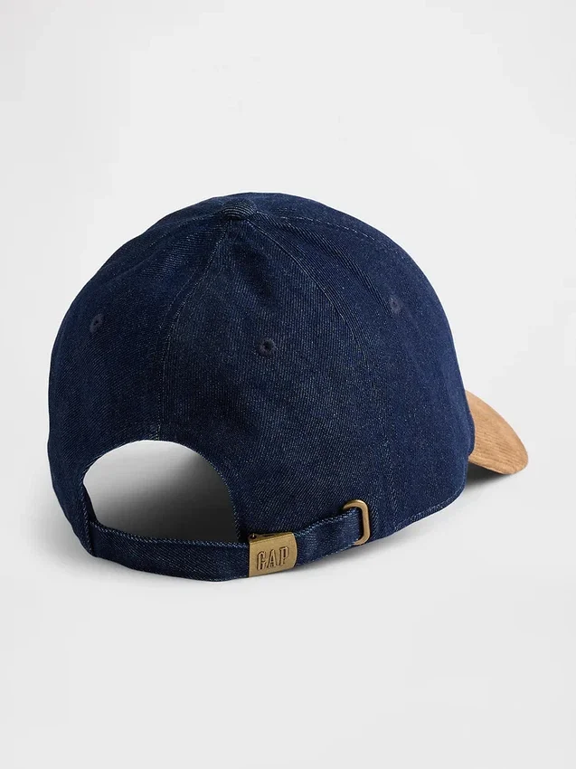 Gorra de béisbol de vaquero y pana