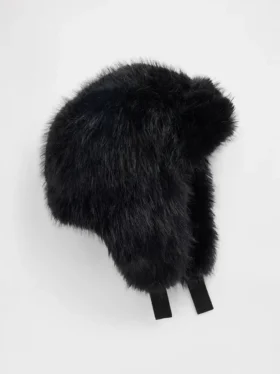 Gorro de cazador de pelo sintético para niños