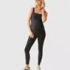 Ingrid e Isabel: mono deportivo largo premamá negro