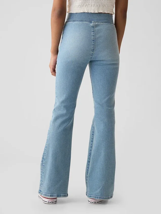 Jeggings acampanados de talle alto para niños