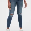Jeggings de premamá «Favorite» con efecto desgastado y panel completo