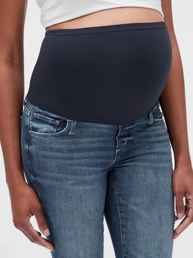 Jeggings de premamá «Favorite» con efecto desgastado y panel completo