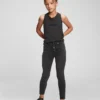 Jeggings de talle alto y efecto desgastado para niña