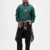 Jersey de cuello alto con cremallera de un cuarto, de peso grueso y corte oversize