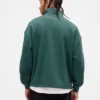 Jersey de cuello alto con cremallera de un cuarto, de peso grueso y corte oversize