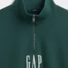 Jersey de cuello alto con cremallera de un cuarto, de peso grueso y corte oversize