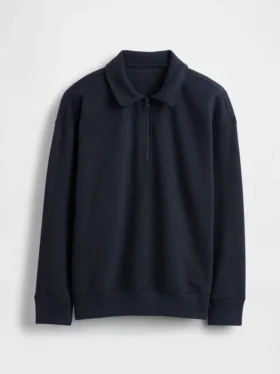 Jersey de cuello alto con cremallera de un cuarto para niños Vintagesoft