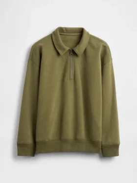 Jersey de cuello alto con cremallera de un cuarto para niños Vintagesoft