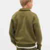 Jersey de cuello alto con cremallera de un cuarto para niños Vintagesoft