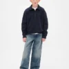 Jersey de cuello alto con cremallera de un cuarto para niños Vintagesoft