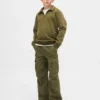 Jersey de cuello alto con cremallera de un cuarto para niños Vintagesoft