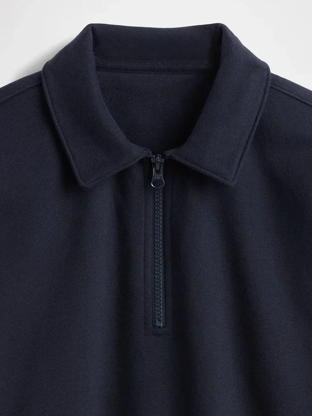 Jersey de cuello alto con cremallera de un cuarto para niños Vintagesoft