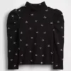 Jersey de cuello alto con mangas abullonadas y canalé para Bebé y Niño