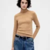 Jersey de cuello alto elástico CashSoft