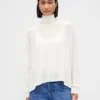Jersey de cuello alto oversize con punto calado