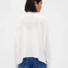 Jersey de cuello alto oversize con punto calado
