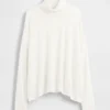 Jersey de cuello alto oversize con punto calado
