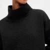 Jersey de cuello de embudo de punto jacquard acolchado GapFit