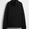 Jersey de cuello de embudo de punto jacquard acolchado GapFit