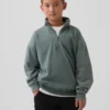 Jersey de felpa Vintagesoft para niño, de corte holgado y media cremallera