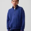 Jersey de felpa Vintagesoft para niño, de corte holgado y media cremallera