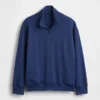 Jersey de felpa Vintagesoft para niño, de corte holgado y media cremallera