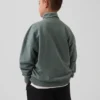Jersey de felpa Vintagesoft para niño, de corte holgado y media cremallera